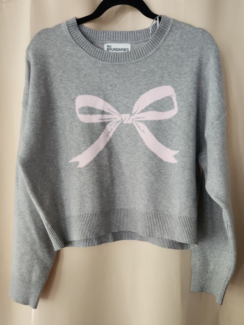 No Boundaries Crewneck Bow Sweater